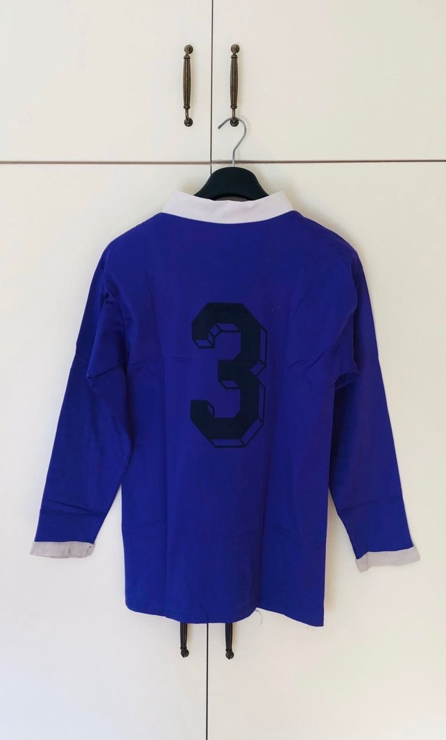 Erkek Mavi Uzun Kollu Vintage Forma - Görsel 2