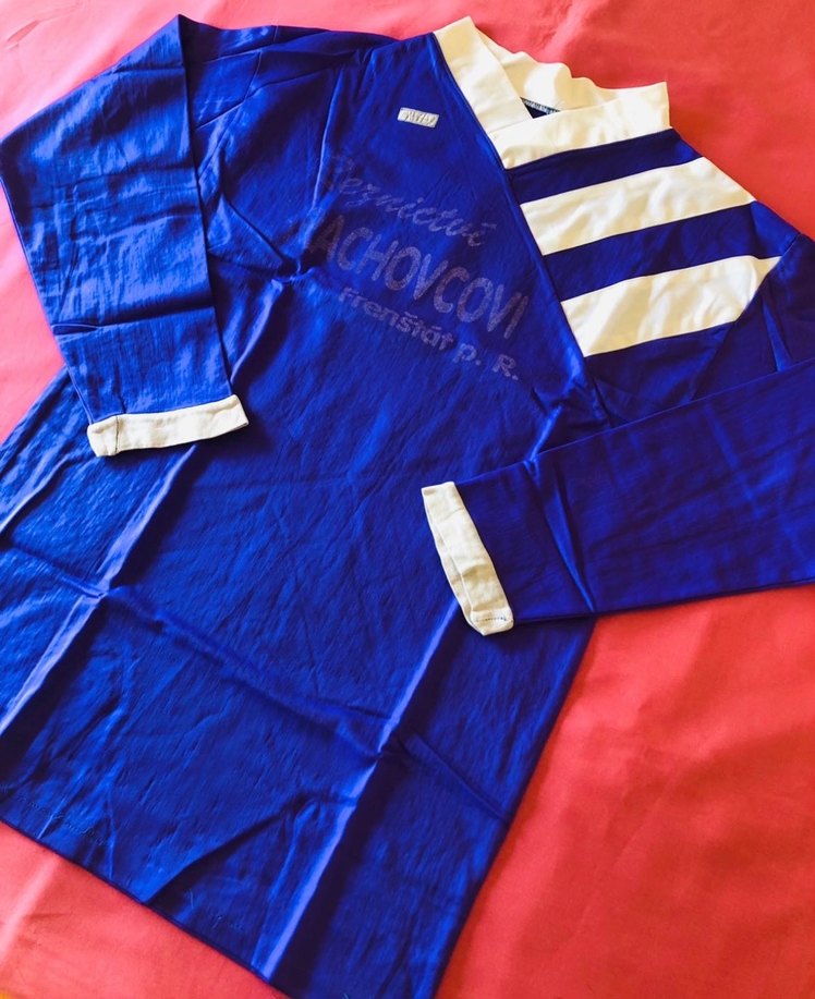 Erkek Mavi Uzun Kollu Vintage Forma - Görsel 3