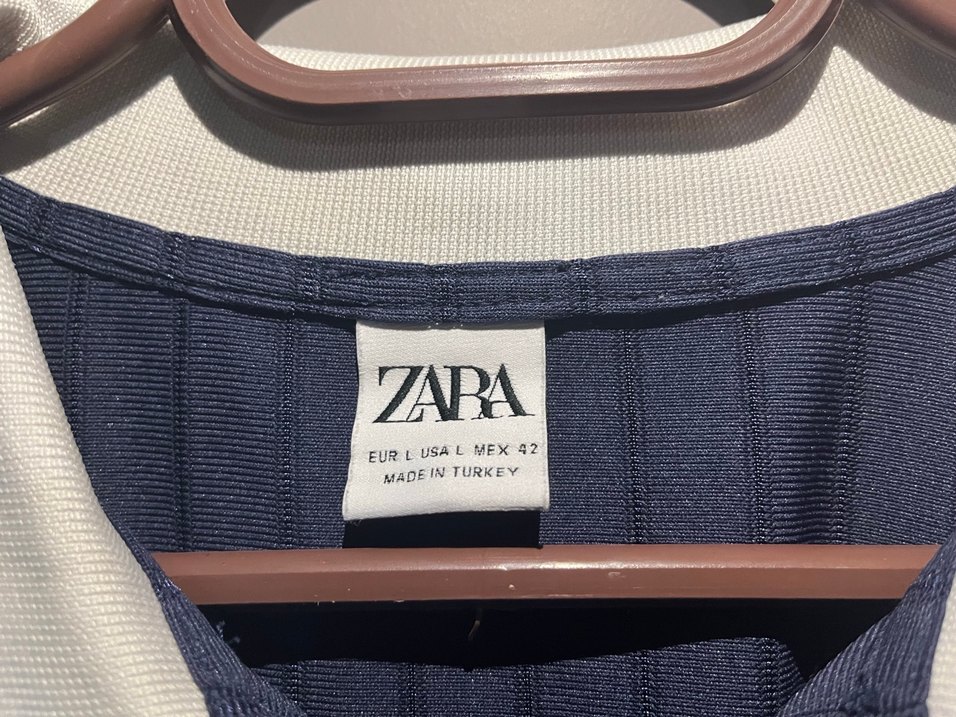 Zara Lacivert Oversize Tshirt Forma - Görsel 3