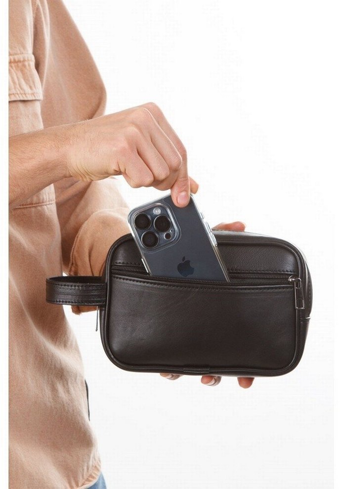 Erkek El Çantası Hakiki Deri - Görsel 4