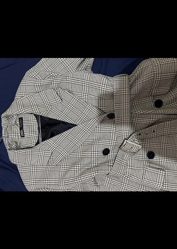 Zara Zara ekose blazer kemerli