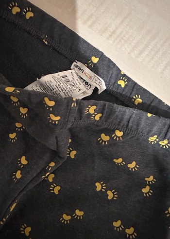 Kız Çocuk Baskılı Siyah Tayt 9-10 yaş - Görsel 2