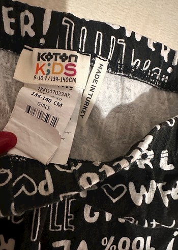 Kız Çocuk Baskılı Siyah Tayt 9-10 yaş - Görsel 3