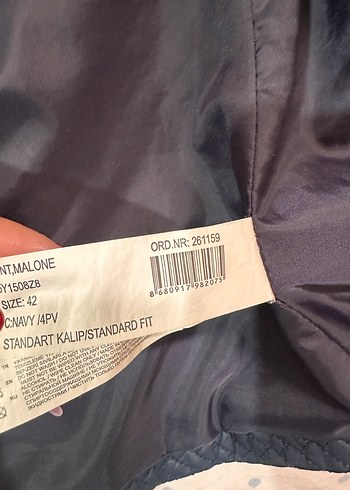 Kadın deri ceket 42 beden lacivert - Görsel 4