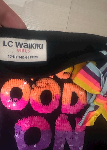 Kız Çocuk Çok Renkli Baskılı Kısa Kollu Tişört - Görsel 3