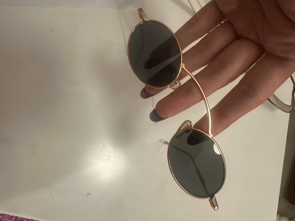 Klasik Bej Oval Kadın Güneş Gözlüğü - Görsel 2