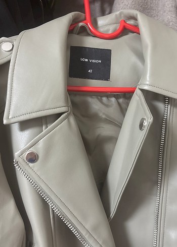 Gri Deri Kemerli Kadın Ceket - Görsel 3