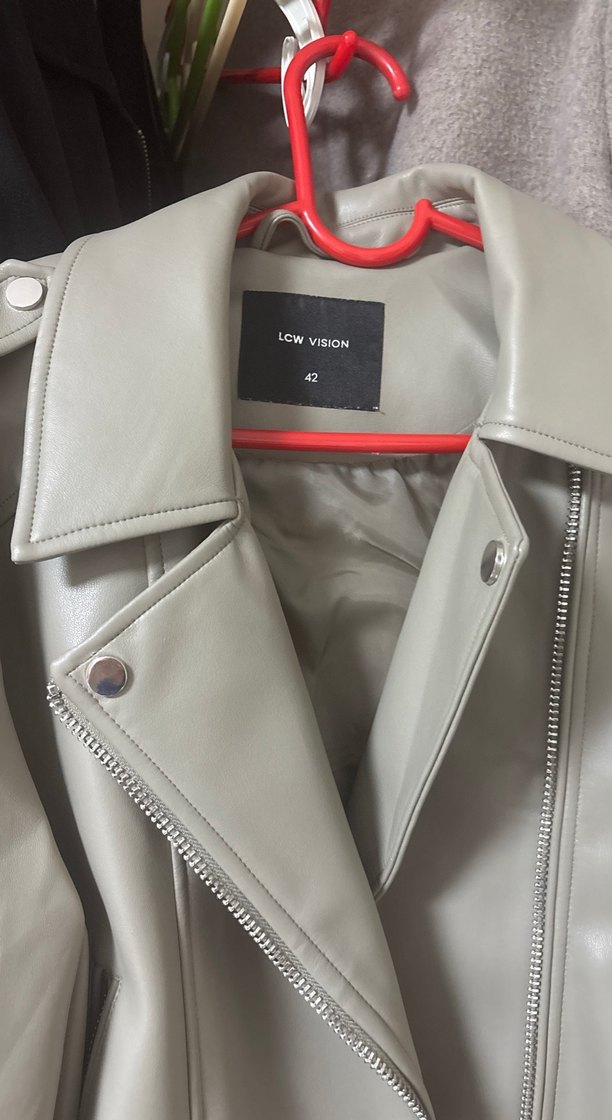 Gri Deri Kemerli Kadın Ceket - Görsel 3