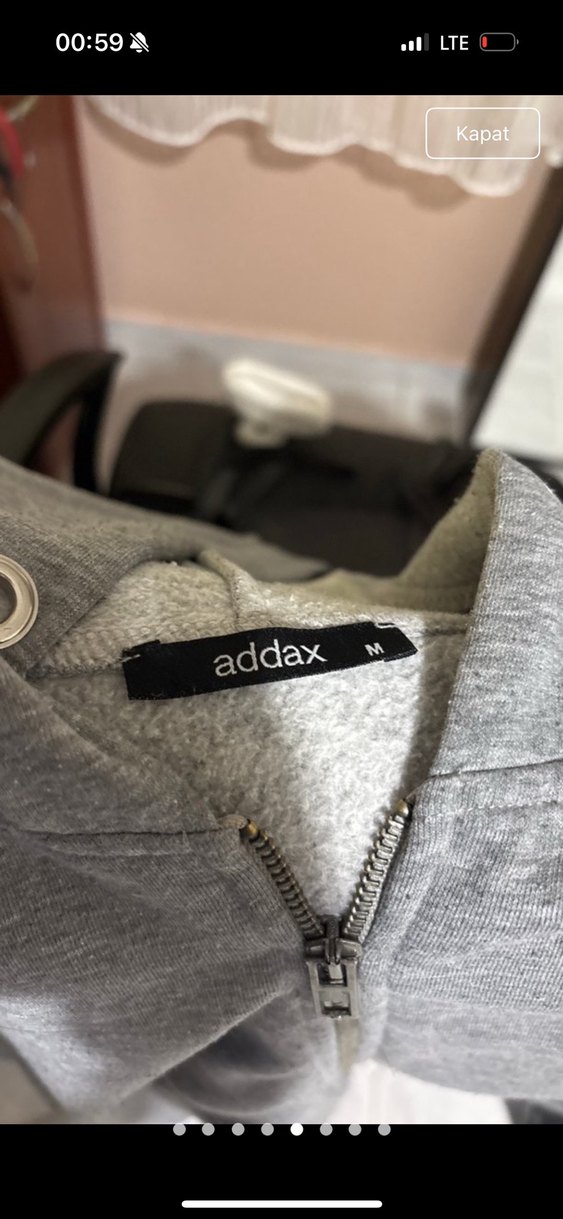 Gri Fermuarlı Kadın Sweatshirt - Görsel 3