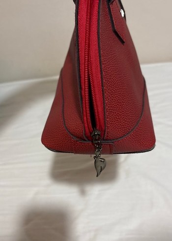 ZARA Kırmızı Deri Fermuarlı Kadın Çanta - Görsel 4