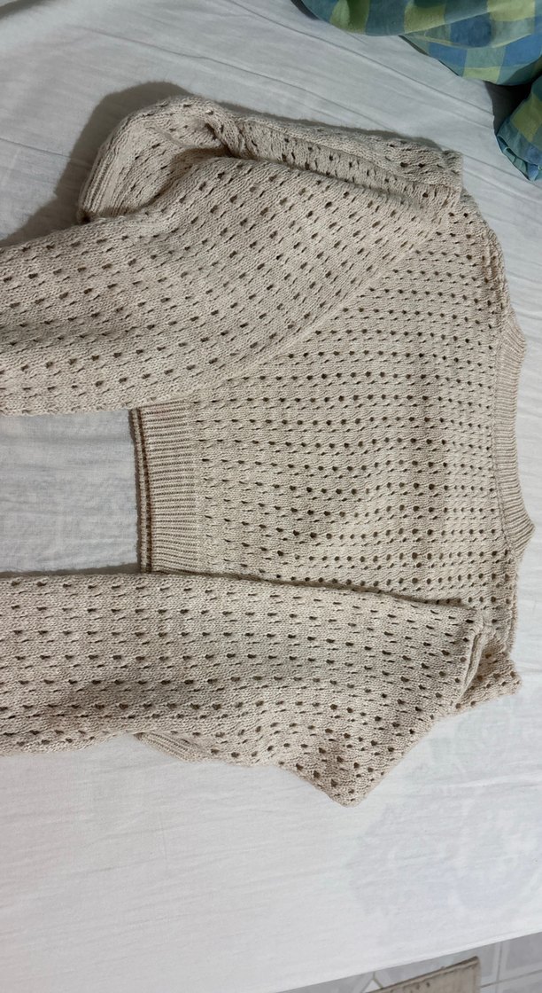 Bej Örgü Kadın Kazak - Görsel 4