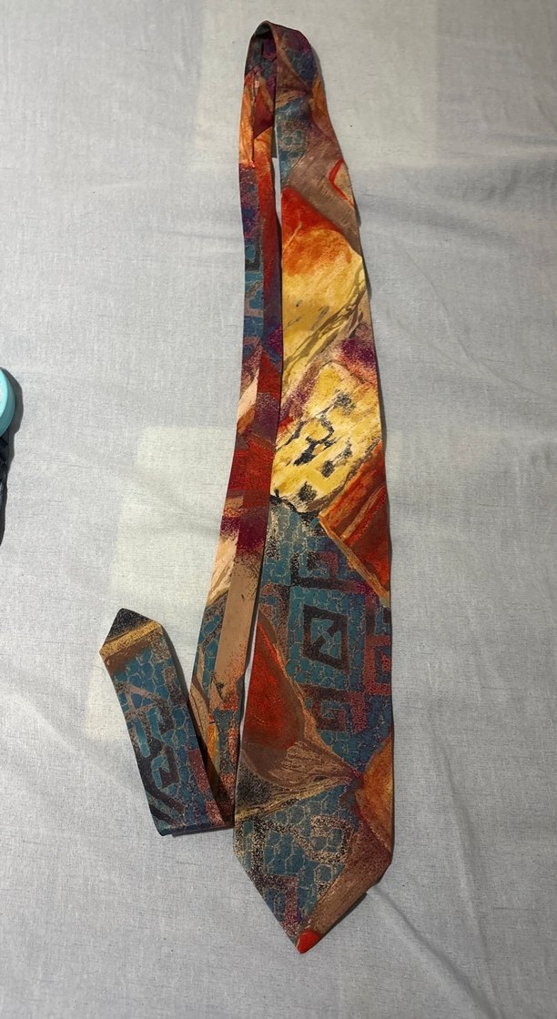 Renkli Bohem Desenli Erkek Kravat - Görsel 2