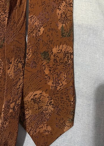 Kahverengi Bohem Desenli Erkek Kravat - Görsel 2