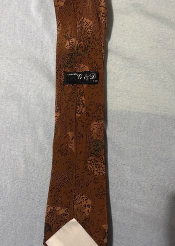 Kahverengi Bohem Desenli Erkek Kravat - Görsel 3