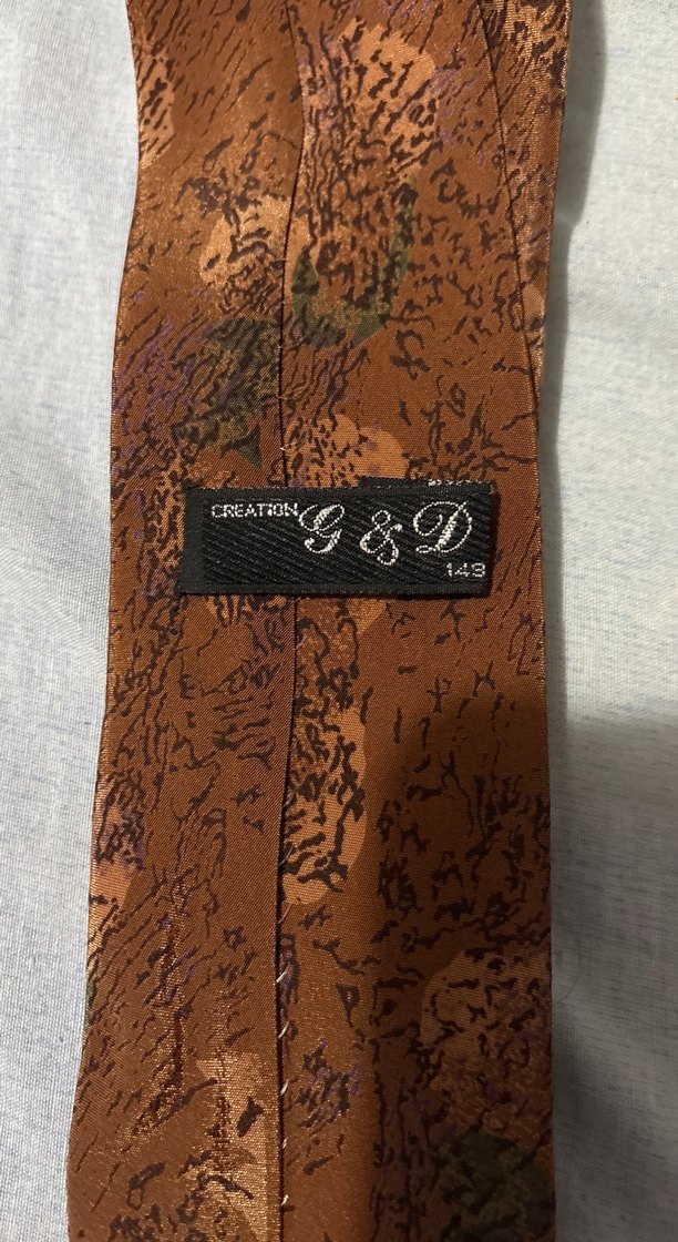 Kahverengi Bohem Desenli Erkek Kravat - Görsel 4