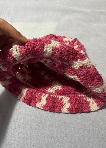 Renkli Pembe Bohem Kadın Örgü Bere - Görsel 3