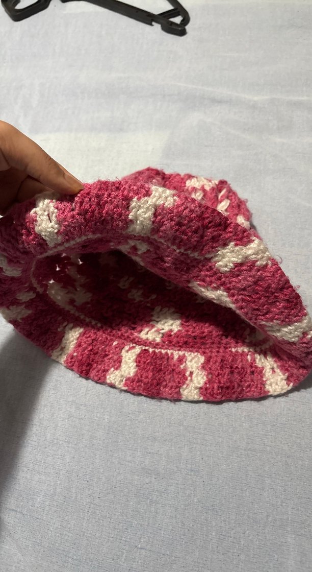 Renkli Pembe Bohem Kadın Örgü Bere - Görsel 3