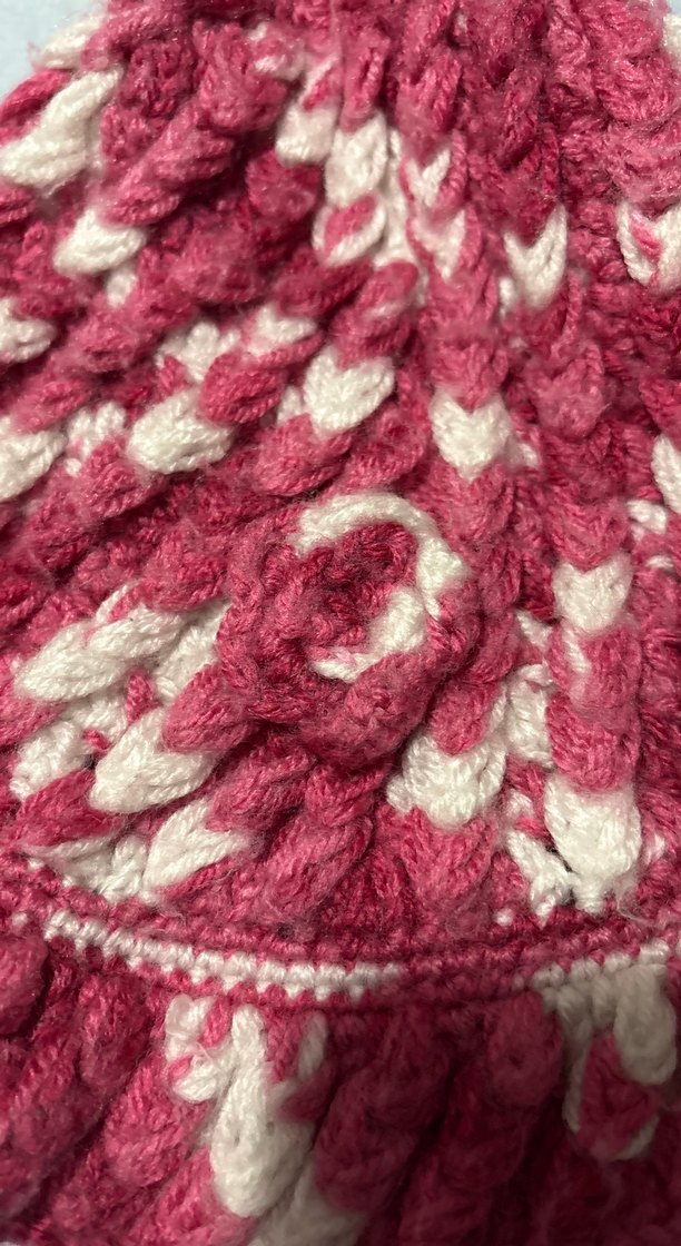 Renkli Pembe Bohem Kadın Örgü Bere - Görsel 2