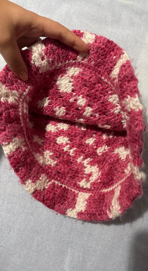 Renkli Pembe Bohem Kadın Örgü Bere - Görsel 4