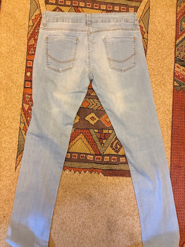 Bej Bilekte Biten Bağlama Desenli Dar Kesim Kadın Kot - Görsel 2