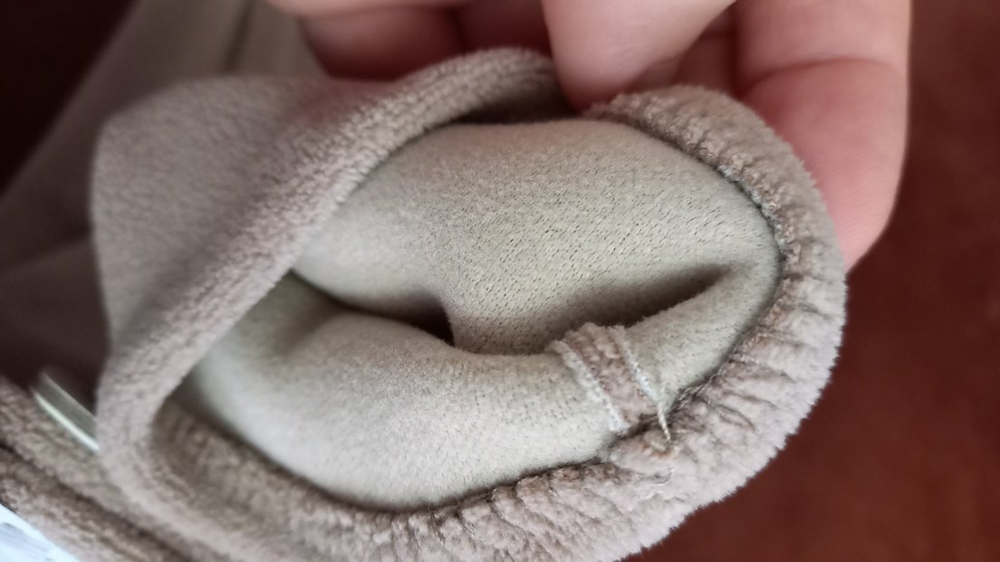 Bej Kadın Eldiveni, Kürk Detaylı, S/M - Görsel 4