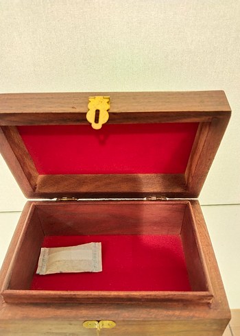 Hint işi el emeği Çiçek Desenli Ahşap Kutu - Görsel 7