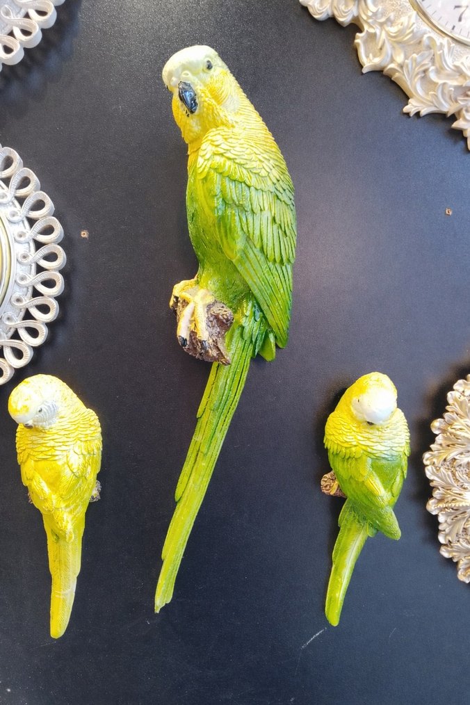 Gri Papağan Figürleri Seti - Görsel 2