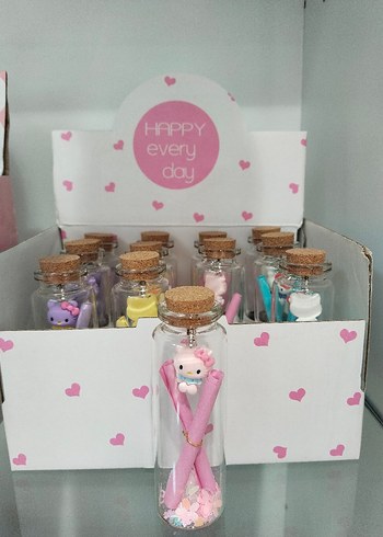 Sevimli Karakterli Cam Şişede Not Kağıtları - Görsel 3