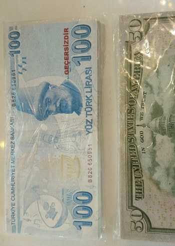 Beyaz Hediye Paketi İçinde Sahte Para 50 li deste - Görsel 5