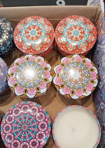Renkli Mandala Desenli Mum Seti paket Fiyatı paket olaraksatılır - Görsel 2