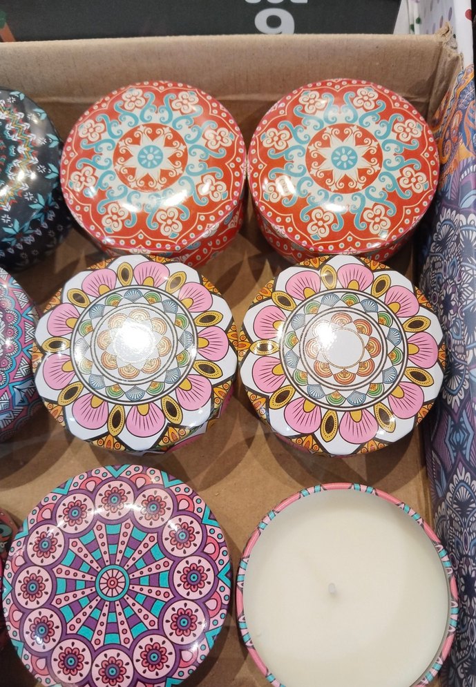 Renkli Mandala Desenli Mum Seti paket Fiyatı paket olaraksatılır - Görsel 2
