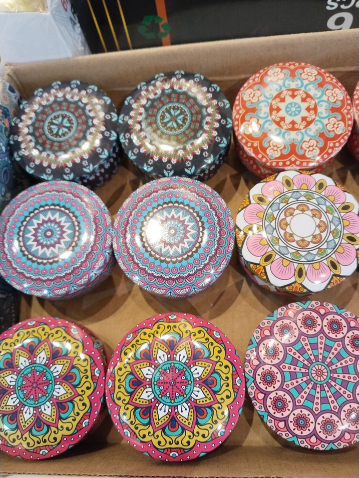 Renkli Mandala Desenli Mum Seti paket Fiyatı paket olaraksatılır - Görsel 3