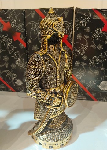 Altın Renkli Osmanlı Askeri Figürin - Görsel 3