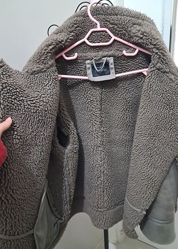 Gri  Kadın Süet Kürk Detaylı Ceket - Görsel 4