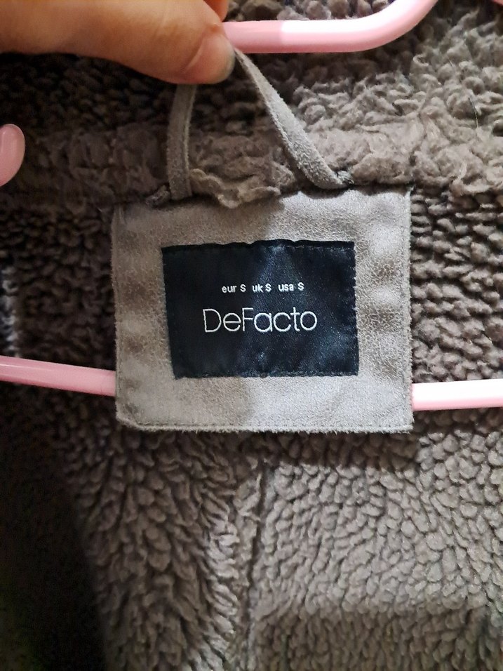 Gri  Kadın Süet Kürk Detaylı Ceket - Görsel 3