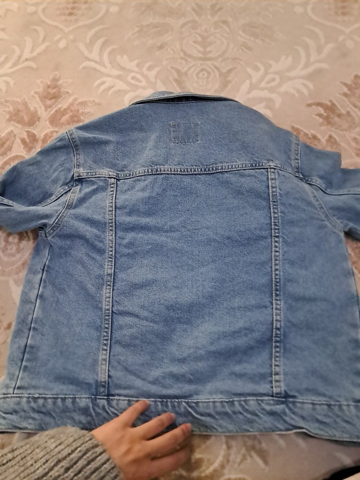 Düğmeli Mavi Denim Ceket - Görsel 5