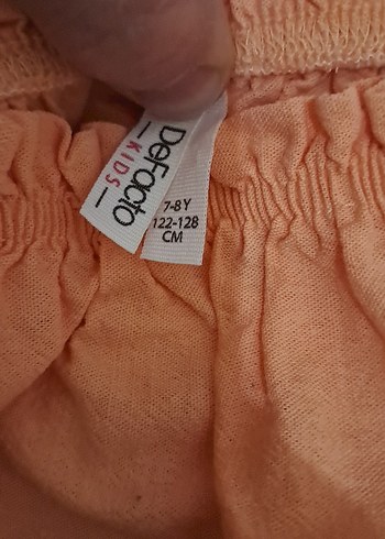 Kız Çocuk Bej Keten Düğmeli Bohem Elbise - Görsel 2