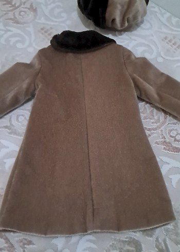 Kahverengi Kürk Detaylı Kız çocuk Kabanı - Görsel 3