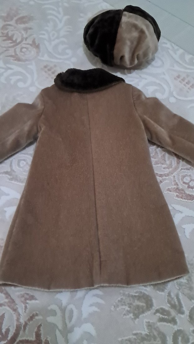 Kahverengi Kürk Detaylı Kız çocuk Kabanı - Görsel 3