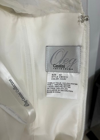 Oleg Cassini Beyaz Elbise Gelinlik - Görsel 3
