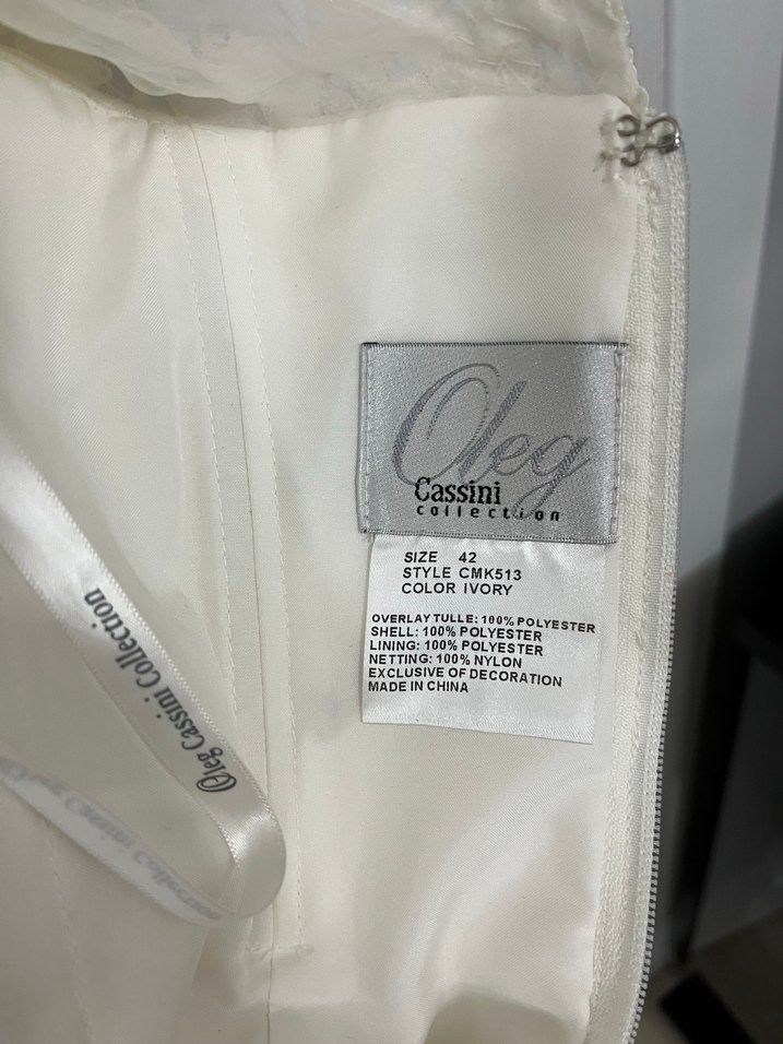 Oleg Cassini Beyaz Elbise Gelinlik - Görsel 3