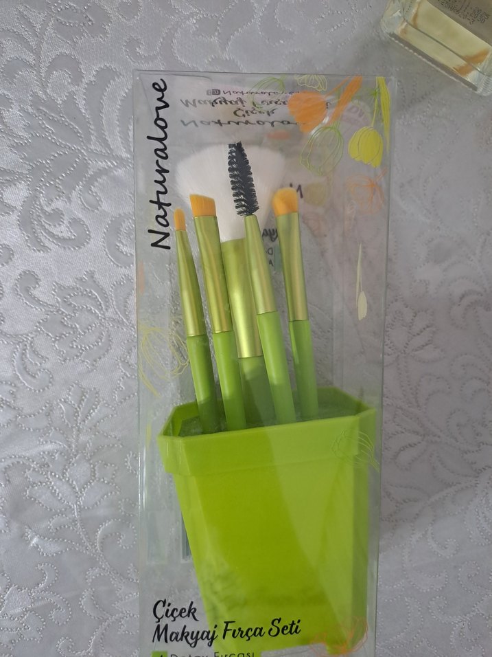 Naturalove Çiçek Makyaj Fırça Seti - Haki - Görsel 2