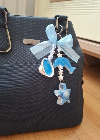 Mavi Püsküllü Bohem Anahtarlık - Görsel 3