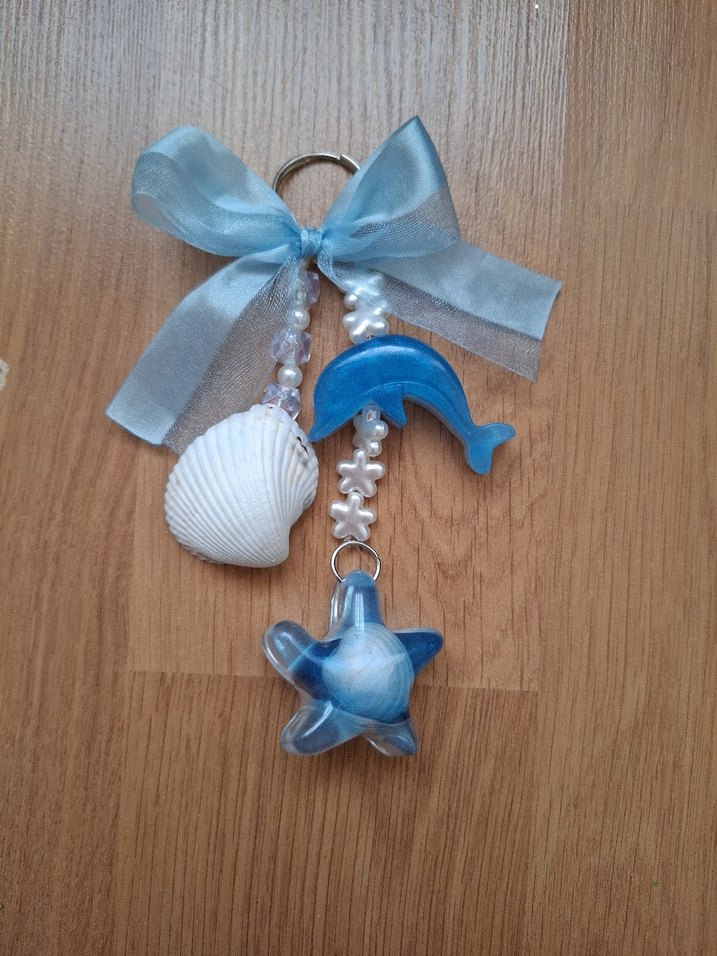 Mavi Püsküllü Bohem Anahtarlık - Görsel 4