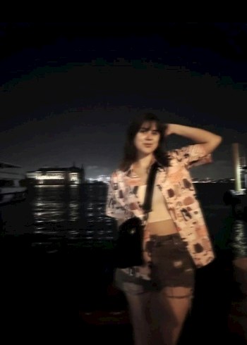 Düğmeli Pembe Pop Art Kedi Gömleği M-L beden - Görsel 2