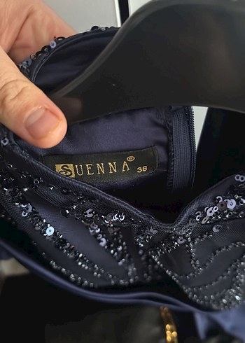 Mor Drapeli Uzun Kadın Abiye Elbise - Görsel 6