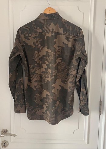 Lacoste haki renk Kamuflaj Desenli ünisex Gömlek - Görsel 3