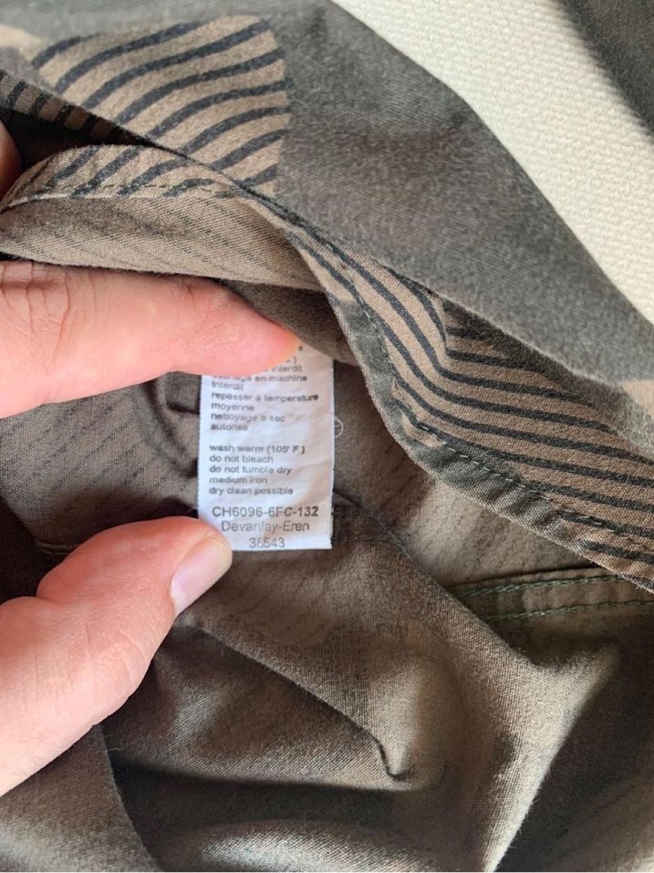 Lacoste haki renk Kamuflaj Desenli ünisex Gömlek - Görsel 5