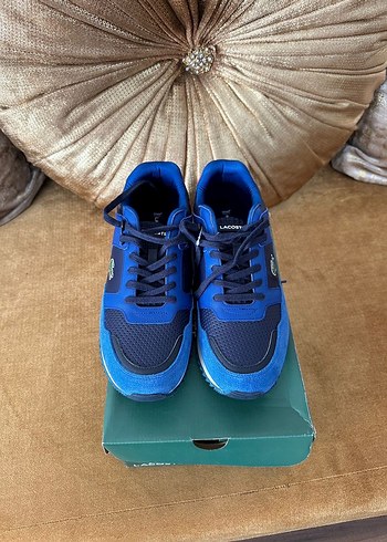Lacoste Erkek Mavi Spor Ayakkabı sneakers - Görsel 3