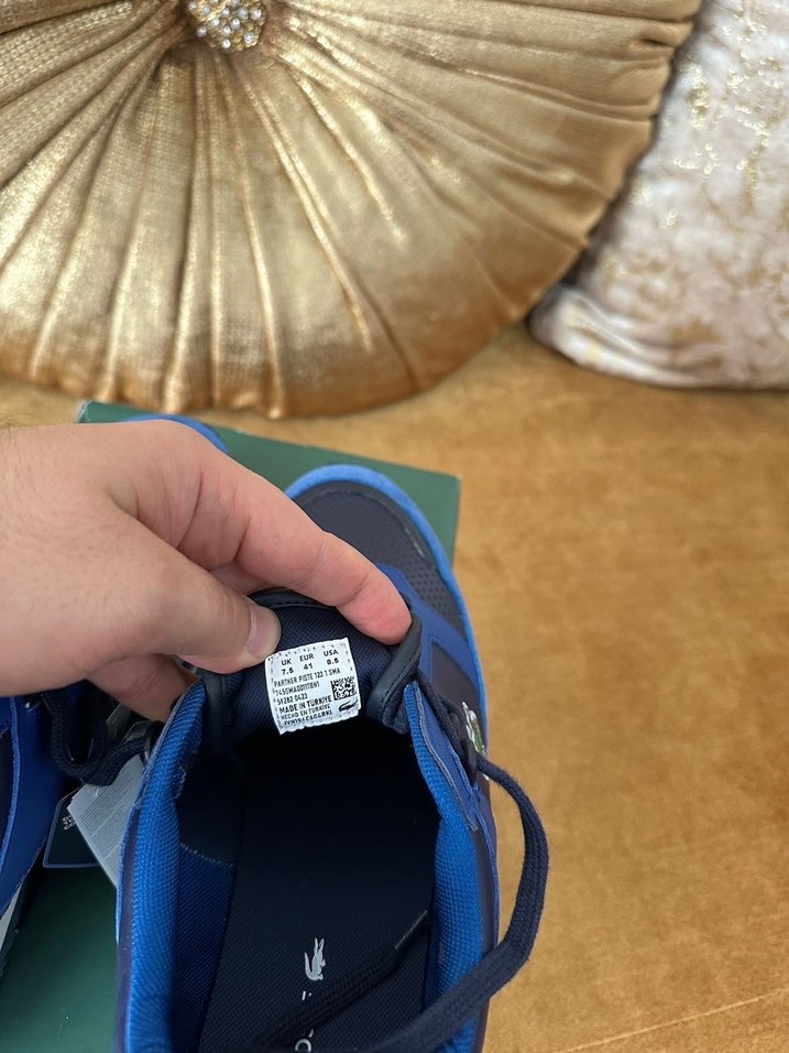 Lacoste Erkek Mavi Spor Ayakkabı sneakers - Görsel 5